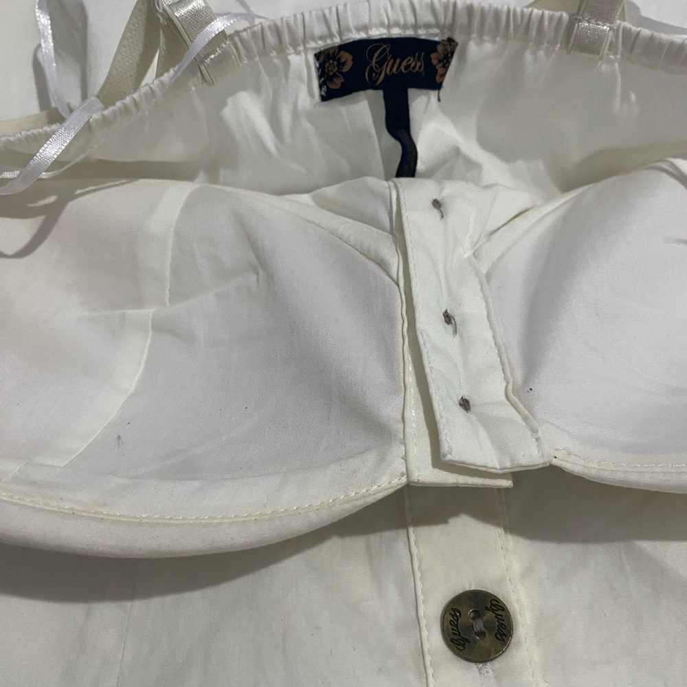 Guess Ivory Button-Front Dress - Picture 3 of 8